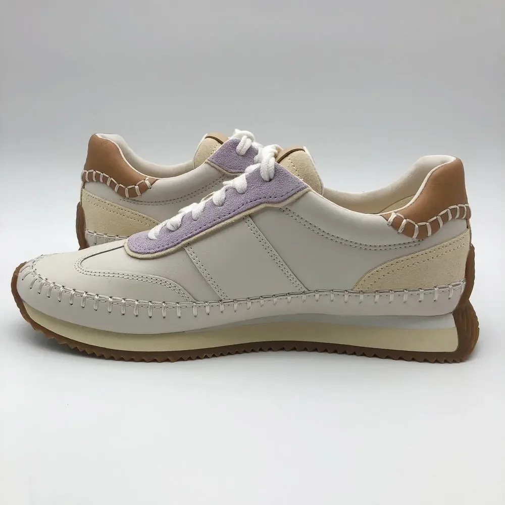 Cole Haan Womens Grandpro Premier Runners 7 WIDE White Purple Sneakers NIB